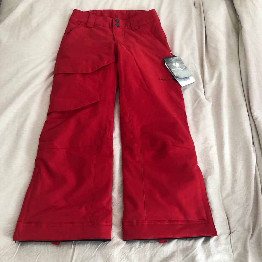 Obermeyer teen snow pants red NWT 2691